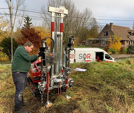 Pénétromètre dynamique DPM 63/150 en belgique avec solor votre spécialiste en essai de sol